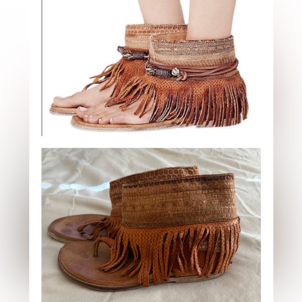 VERY RARE 
Free People Wonderland Fringe Sandal 2016 Vintage
Size 36 or 5.5 - 6